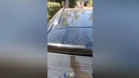 หนุ่มแปลกใจ เจอรอยประหลาดคล้าย "พญานาค" อยู่บนรถ ชาวบ้านเชื่ออาจมาให้โชค