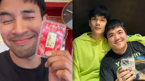 ไม่ได้เปย์แค่สาว นิกกี้ จัดให้ ซื้อทองแท่งรับขวัญลูก แจ็ค-ใบหม่อน   