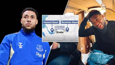 ไม่ต้องเจอรถติด แข้ง "เอฟเวอร์ตัน" ขึ้นเครื่องบินมาฝึกซ้อม มาถึงโค้ชเรียกไปด่าทันที