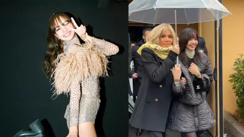 สุดปัง ลิซ่า BLACKPINK ประกบข้างสุภาพสตรีหมายเลข 1 ของฝรั่งเศส