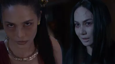 เฌอเบลล์ ร่ายคาถาบูชาผีกะ น้ำตาล สวมรอยแฝงวิญญาณ เข็ม ในละคร "วิญญาณแพศยา"