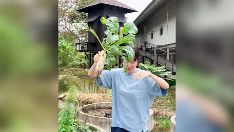 เปิดอีกมุม ดาราสาวใช้ชีวิตสมถะ ทำสวน ปลูกผักกินเอง 