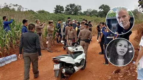 รับแล้ว สามีใหม่ บีบคอฆ่าเมียฝรั่งเพิ่งได้มรดก 13 ล้าน ทิ้งศพในไร่ข้าวโพด (คลิป)