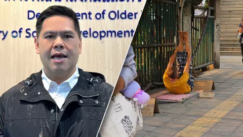 "พม." รุดตรวจ ต่างชาตินุ่งกางเกงลายช้าง นั่งขอทาน สะสมซื้อตั๋วกลับประเทศ