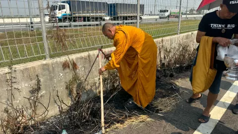 เชิญวิญญาณกลับบ้าน ตร.เร่งคลี่คดียิงหัว มัดศพหนุ่มทิ้งข้างมอเตอร์เวย์ 