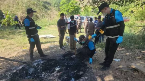 ฆ่าเผานั่งยางหนุ่มน่าน เหลือซากตายคากองเพลิง หน้ากระท่อมสวนส้ม 