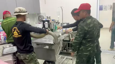 ทุกชีวิตมีค่า ทหารแบก "งูจงอางยักษ์" ยาว 5 เมตร ส่งสัตวแพทย์ หลังบาดเจ็บสาหัส