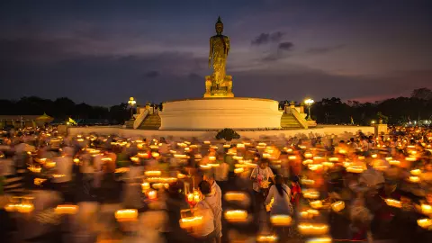 "ทำบุญ+ท่องเที่ยว" วันมาฆบูชา 2567