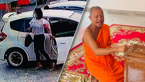 สาวขับเก๋ง งัดตู้บริจาคหน้าพระประธานโบสถ์ ขโมยเงินวัดกว่า 1 หมื่น 