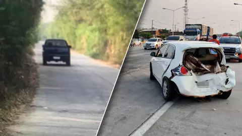 ล่าโชเฟอร์ตีนผี ชนเก๋งแล้วหนี เพื่อนนั่งข้างเจ็บสาหัส ทิ้งศพข้างทาง