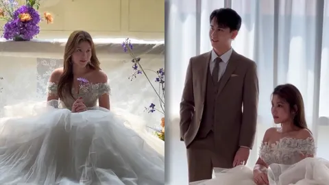 ชมเต็มๆ นักร้องสาวควงว่าที่สามีถ่ายพรีเวดดิ้ง สวยหล่อมากทุกชอต (คลิป)