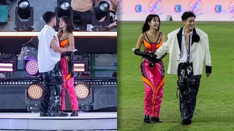 เก็บตกงานบอล อาเล็ก-โบว์ โชว์หวานกลางสนาม แต่ละชอตทำคนโสดอิจฉา