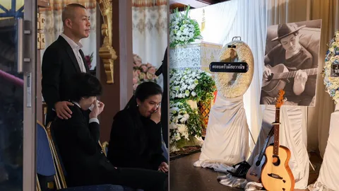 กลั้นไม่อยู่ แม่โบ น้องอชิ ร้องไห้น้ำตาไหล ระหว่างร่วมงานศพ เบียร์ สรณัฐ 