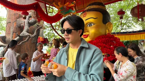 ส่องเลขเด็ด "อ๊อฟ สุรพล" นักร้องหมอลำชื่อดัง มาขอพรอาศรมฤาษีเณร