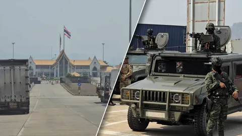 "ปิดด่านเมียวดี" ทหารพม่าแตกทัพประชิดชายแดน ฝั่งไทยเสริมกำลังเข้มแม่สอด