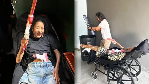 คุณหญิงแมงมุม เล่นสงกรานต์กับสามี จัดคอสตูมเป๊ะ พร้อมอาวุธฉีดน้ำครบมือ