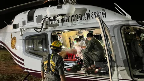 ยังวิกฤติ ด.ต.ทางหลวง รถชนขณะปฏิบัติหน้าที่ ฮ.รับไป รพ.ตำรวจ ไม่ได้ 