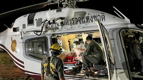 ห้อชนตำรวจทางหลวง ระบายรถติด โคม่าสมองบวม ระดมช่วยเต็มที่