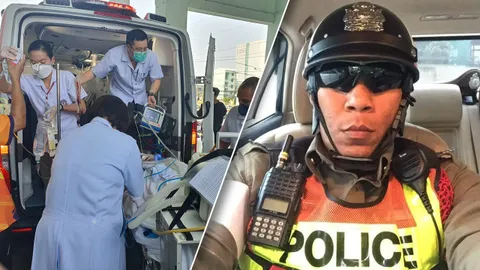 ดาบต้าร์ ถึง รพ.ตำรวจ ใช้เวลาจากลพบุรี 1.30 ชม. นำผ่าตัดรอบสองทันที 