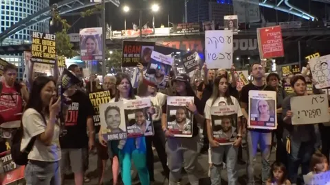 ชาวอิสราเอลนับร้อย รวมตัวประท้วง ครบ 200 วันสงครามกาซา