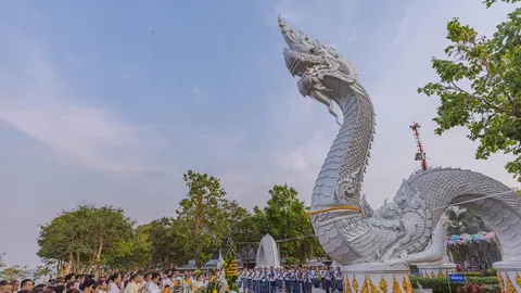 เปิดภาพพิธีบวงสรวง พญาภุชงค์นาคราช อ.เชียง ขอพรบารมีสมบูรณ์ในทรัพย์ทั้งปวง