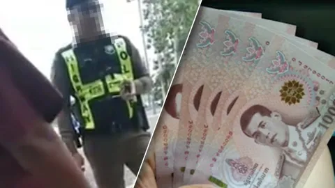 สุดเซ็ง วันแรงงาน พาลูกน้องไปเที่ยวทะเล เจอตำรวจทางหลวงไถเงิน อ้างนายสั่งมา (คลิป)