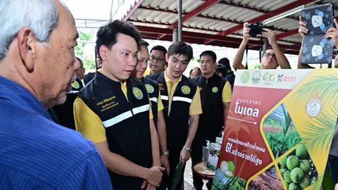 “อรรถกร” ปลื้ม แปลงต้นแบบ “แม่พันธุ์มะพร้าวน้ำหอม GI บ้านแพ้ว” สร้างรายได้สูง