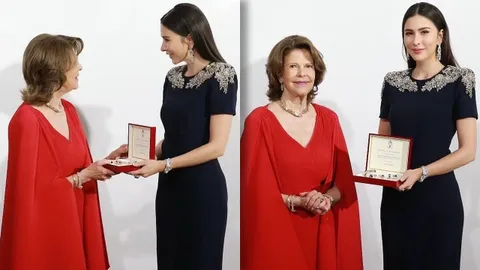 นางเอกดังสุดภาคภูมิใจ ได้รับพระราชทานของสำคัญจากสมเด็จพระราชินีสวีเดน