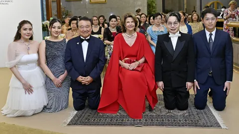 พระราชินีสวีเดนทรงร่วมงานดินเนอร์การกุศล ระดมทุนองค์กรเพื่อพิทักษ์เด็กถูกละเมิดทางเพศ