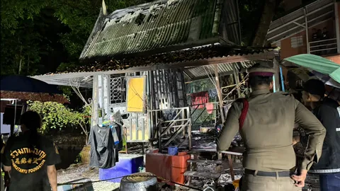 ด่วน ไฟไหม้กุฏิเก่าวัดสวนแก้ว เด็กวัดดับ 3 ศพ พบพี่น้องฝาแฝดกอดกันตาย