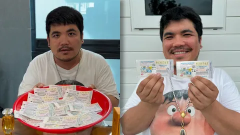 แน่นอนมาก แจ็ค แฟนฉัน ลูกให้โชคถูกลอตเตอรี่อีกแล้ว แถมเลขล้วงไหก็ออกตรงๆ