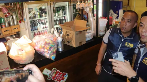 อันตรายแก๊สหัวเราะ บช.ก.ลุยตรวจร้านถนนข้าวสาร พบใช้ต่างด้าวยืนขาย 