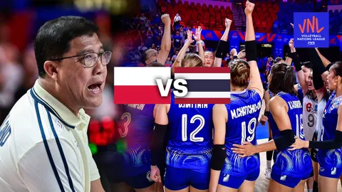 ช่องทางชมสดวอลเลย์บอลหญิงทีมชาติไทย ดวลเดือด โปแลนด์ ศึก "VNL 2024" สัปดาห์ 3 นัด 3