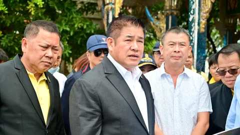 “ธรรมนัส” รุดดูแนวป้องกันตลิ่งทรุด วัดเชิงเลน สั่งซ่อมด่วน ป้องกันทรุดเพิ่ม