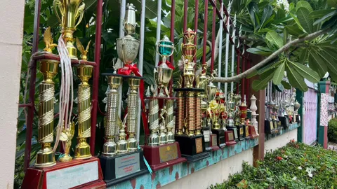 มีดีก็ต้องโชว์ เปิดใจเจ้าของบ้าน เผยที่มาคลิปไวรัล วาง "ถ้วยรางวัล" ประดับรั้ว