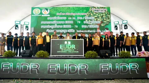 กยท.ประเดิมซื้อขายน้ำยางสด EUDR ครั้งแรก บูรณาการทุกฝ่ายสู้โรคใบร่วงชนิดใหม่ฯ