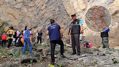 ผู้ว่าฯ ขอนแก่น นำปีนเขาทำเนียบสำรวจทาง ชมอันซีนภาพเขียนโบราณ "พิธีกรรมขอฝน"