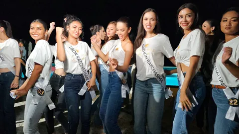 กองประกวดฯ ต้อนรับ 40 สาวงามผู้ชิงมง MUT 2024 เก็บตัวทำกิจกรรมที่ อ.หัวหิน