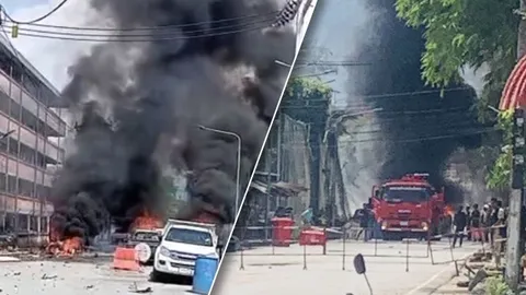 "ยะลา" บึมแฟลตตำรวจ โรงพักบันนังสตา เจ็บเพียบ ตาย 1 ศพ (คลิป)