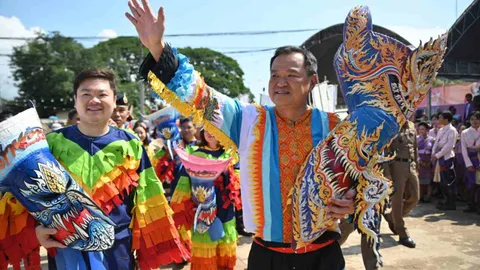 "อนุทิน" สวมชุด "ผีตาโขน" ร่วมงานประเพณีบุญหลวง "เลย" ยกระดับท่องเที่ยว