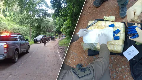 ตชด.335 เจ็บ 1 นาย ยิงปะทะแก๊งขนยา ยึดเฮโรอีน 60 ขวด ยาบ้า 94,000 เม็ด   