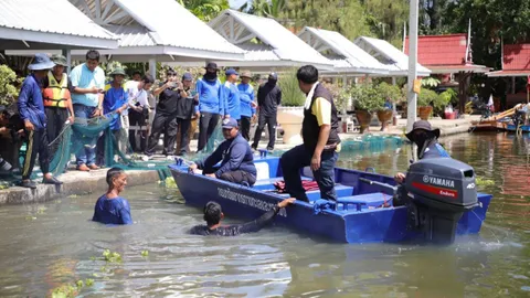 สมุทรสาคร ดีเดย์จับปลาหมอสีคางดำ ตัดวงจรระบาดจากแหล่งน้ำธรรมชาติ-บ่อเลี้ยงกุ้ง