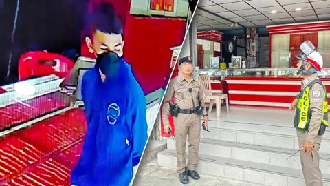 โจรบุกเดี่ยวชิงทอง ร้านดังอำเภอทุ่งสง ก่อนฉกไป 2 บาท หลบหนีลอยนวล