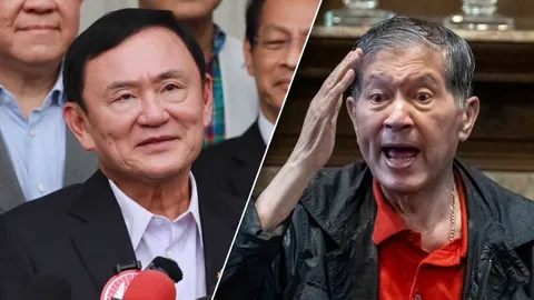 "ทักษิณ" ไม่ห่วง "เศรษฐา" ปมศาล รธน.-อย่าพูดถึง "เฉลิม" สงสาร อายุเยอะแล้ว