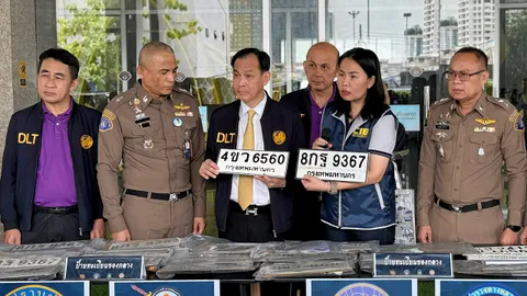 รถทะเบียนเก๊เกลื่อนถนน ทลายรังใหญ่ บางหมายเลข ซํ้านับสิบคัน!