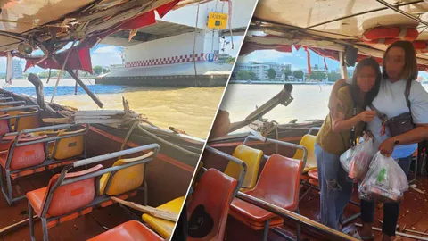 อุบัติเหตุเรือด่วนเจ้าพระยาชนกับเรือทัวร์ ใต้สะพานพระปิ่นเกล้า บาดเจ็บ 4 (คลิป)
