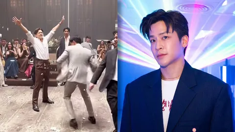 เล่นจนได้เรื่อง "มาร์ช จุฑาวุฒิ" เตะช่อดอกไม้บ่าวสาว งานนี้เจอดราม่าหนัก (คลิป)