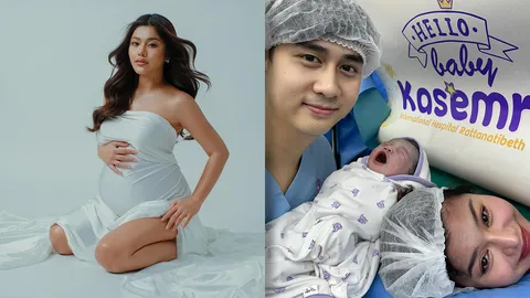 ธัญญ่า อาร์สยาม ได้ฤกษ์ดีคลอด น้องคาร์โล ลูกชาย อาโล่ ให้กำลังใจไม่ห่าง