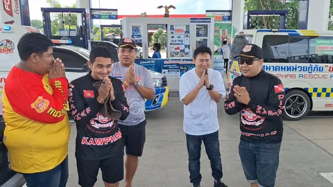 คนไทยไม่ทิ้งกัน เจ้าของปั๊มใจดีให้กู้ภัยช่วยน้ำท่วมเติมฟรี ยอดครบ 1 แสนแล้ว