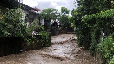 น้ำป่ามาแรง ไหลบ่าจากดอยสุเทพ ผ่านวัดผาลาด เชียงใหม่